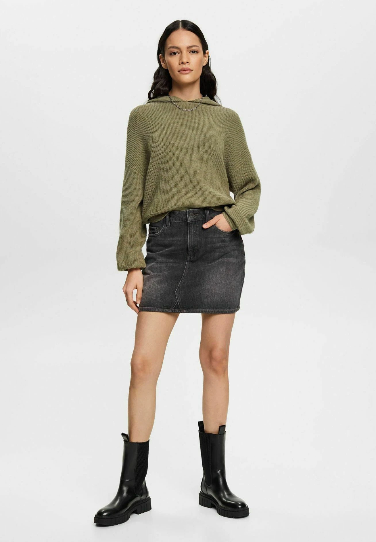 Edc By Esprit Soft Touch - Hoodie - Light Khaki 5 Edc By Esprit Soft Touch - Hoodie - Light Khaki - Image 5